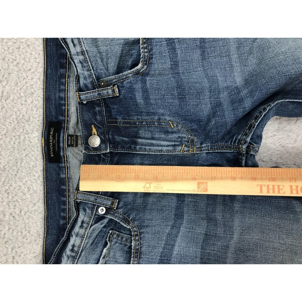 Banana Republic Jeans Mens Size 30x32 (Tag 29x32) Vintage Straight Blue Low Rise